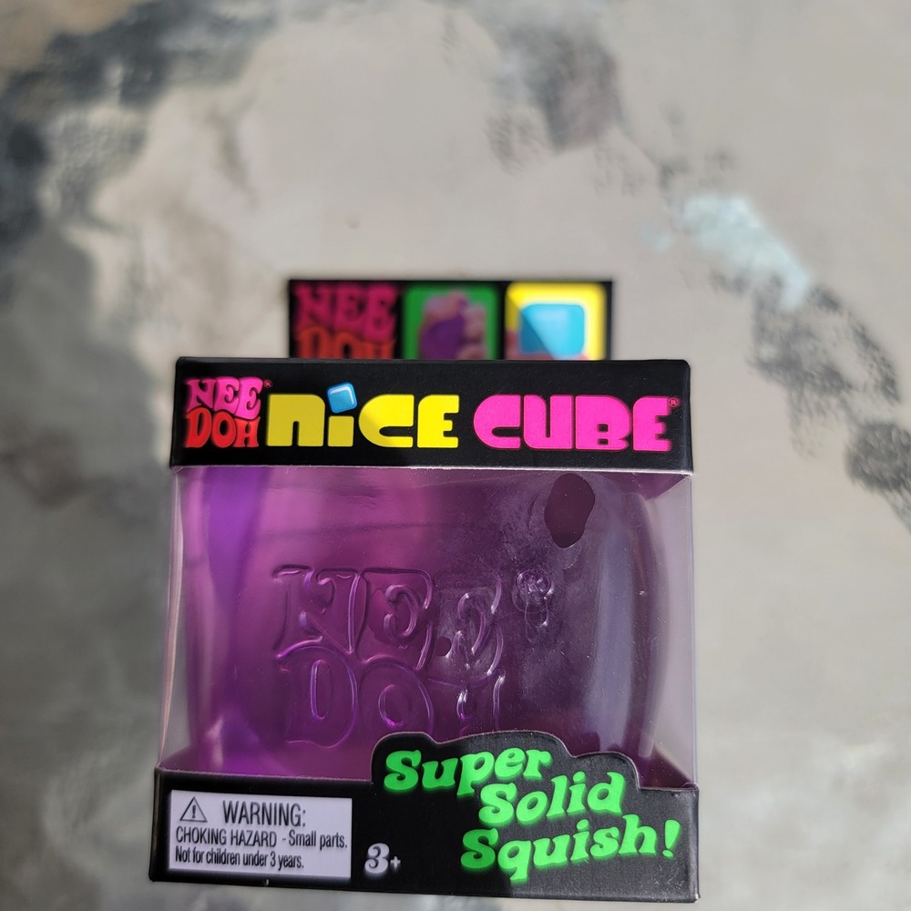 Schylling NeeDoh Nice Cube Kids OS Purple New Super Solid Squish Fidget Toy
